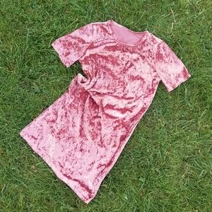 Crushed Velvet Cap Sleeve Dress